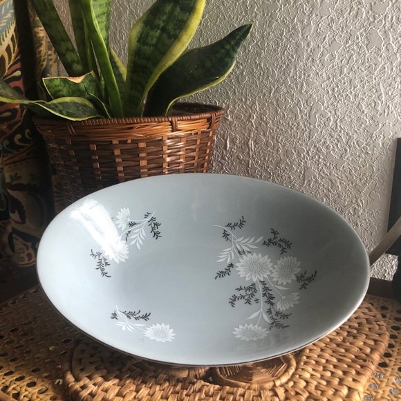 Vintage Floral Starlight Serving Bowl By Fine Syei China 3171 Made in Japan - Picture 6 of 14